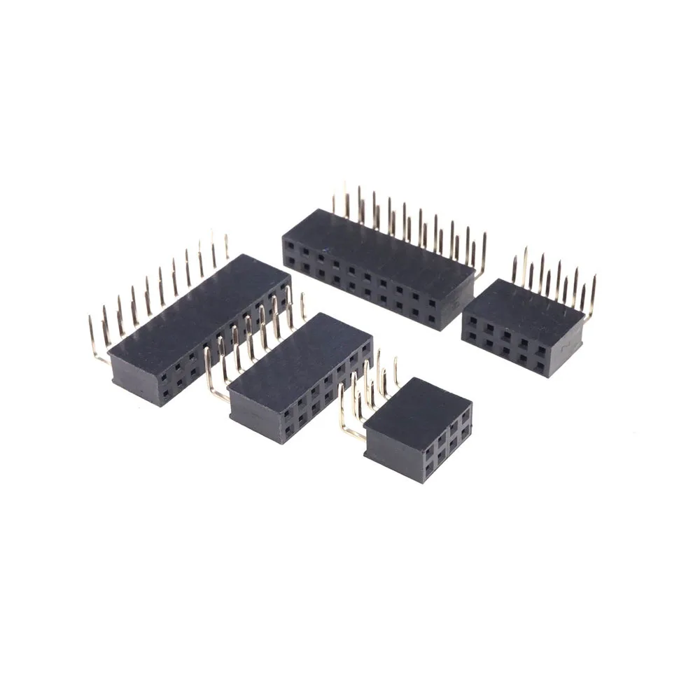 10 шт. прямоугольные штыри 2 54 мм с двумя рядами контактов 6 8 12 14 16 18 20 24 26 30 40 50 60 80 |