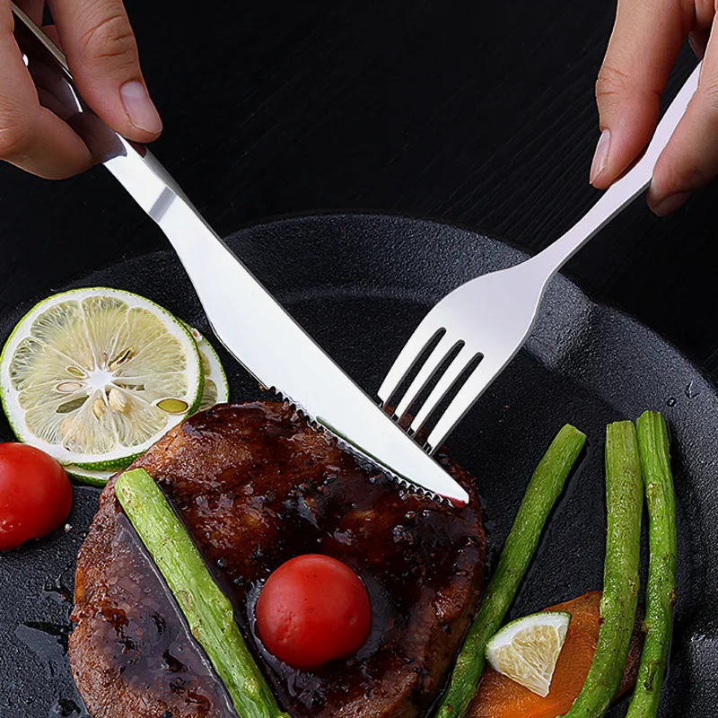 Серебряный металлический набор столовых приборов класса люкс креативное искусство экологичный подарок из