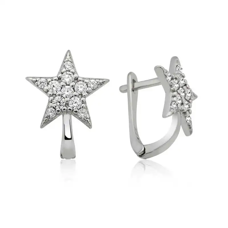 

Серебряные серьги в виде звезд Silverlina