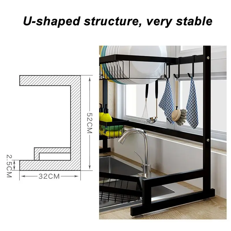 95 см 2-ярусная кухонная утварь из нержавеющей стали тарелка для посуды
