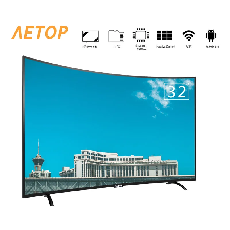 Бесплатная доставка по морю низкая цена crt tv android hd smart led изогнутый телевизор