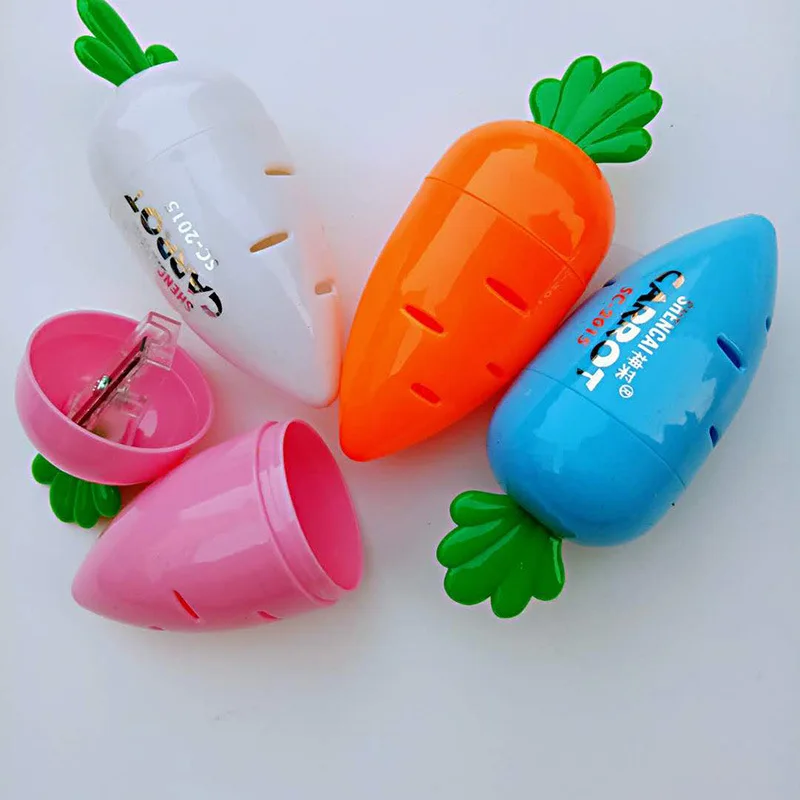 

1 Pc Creativity Cartoon Modeling Radish Pencil Sharpener Cute Plastic Pencil Sharpener Primary School Students Cartoon Pencil