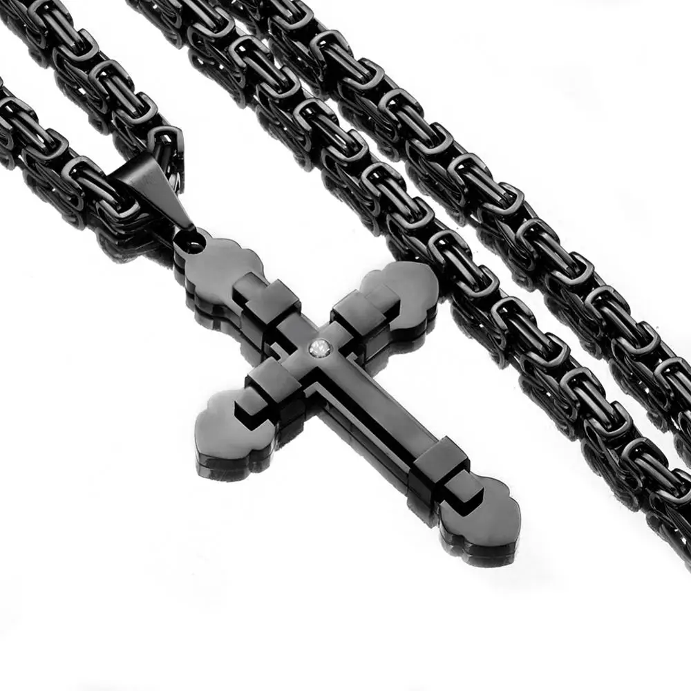 5 мм высококачественная нержавеющая сталь новый чистый черный мужской подарок