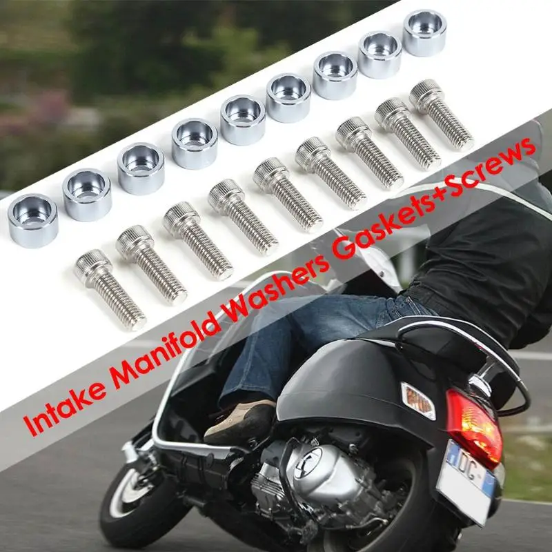 9 шт. 8 мм автомобильные впускные коллекторы алюминиевые шайбы + винты отличный