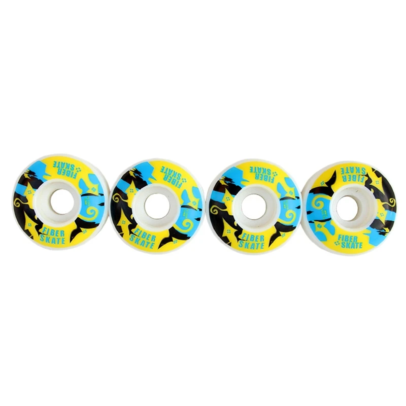 

2Pcs Skateboard Bridge Skate Truck Bracket Parts with 4Pcs Skateboard Wheels Durable PU Skate Wheels