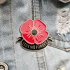 4 Vintage Style LEST WE FORGET Poppy Brooches For Women 4