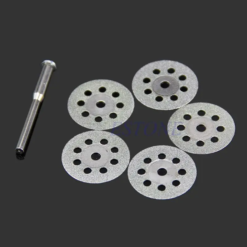 hot-selling Mini Sharp Rotary Diamond Cutting Discs Disks Dremel Tools With A Rod 5PCS 22mm Dropshipping | Инструменты