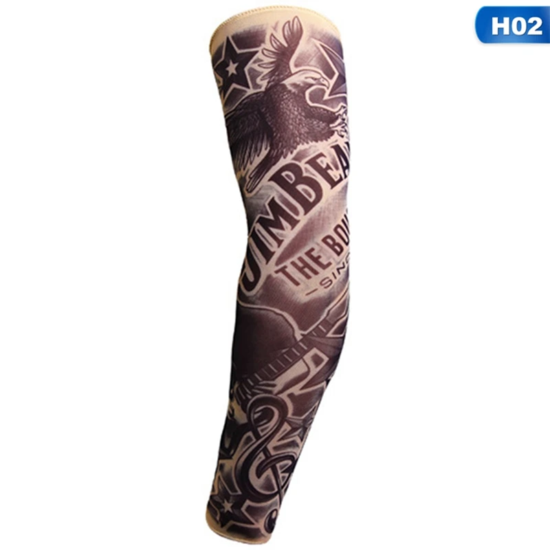 1pcs Tattoo Sleeve Bicycle Sun Cream Hand Long Cuff Cycling Cover Sports Outdoor Air Bike UV Protect | Спорт и развлечения