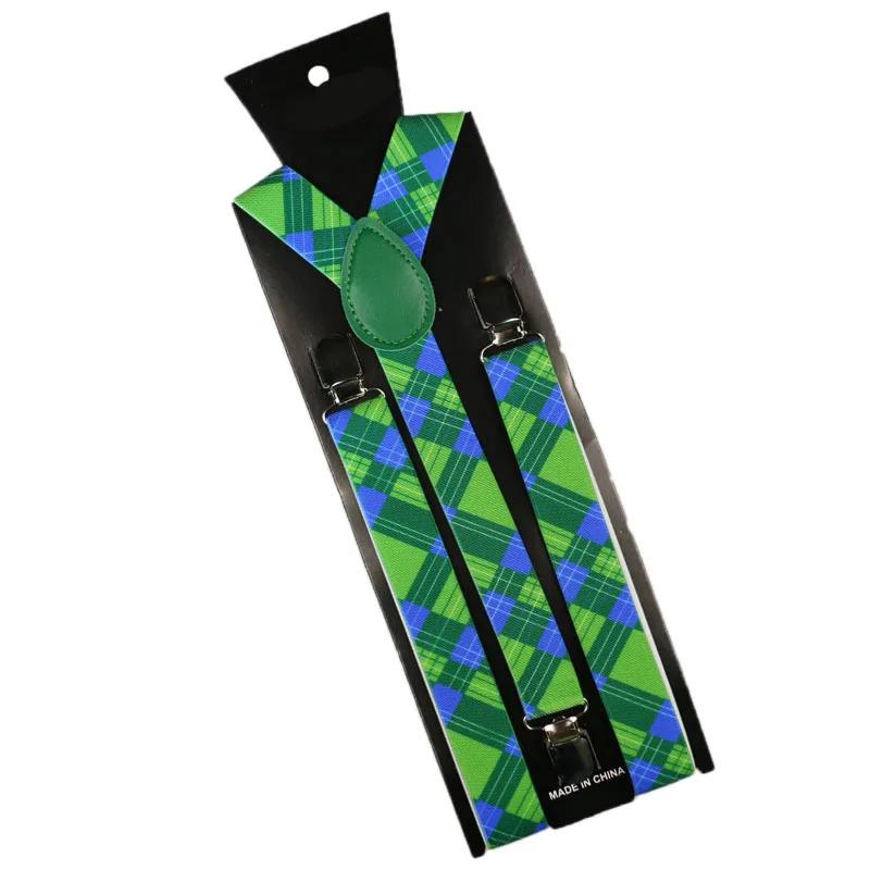 Мужские и женские джинсовые подтяжки одноцветные регулируемые эластичные ремни