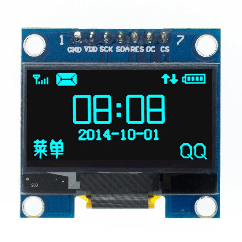 Светодиодный модуль OLED 1 3 дюйма шт. белый/синий SPI/IIC I2C цвет связи 128X64 ЖК-дисплей -