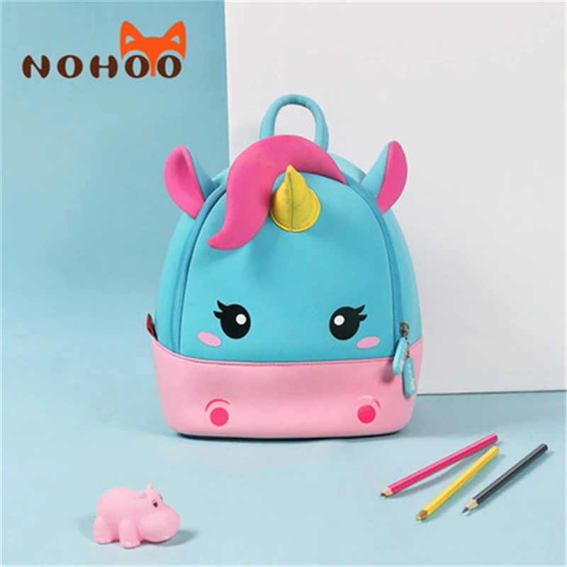 NOHOO рюкзак школьный рюкзак для девочки мультфильм unicornio для д школьные сумки Детская сумка высокого качества водонепроницаемый рюкзак mochila escolar мультфильм unicornio для девочек детский школьный рюкзак