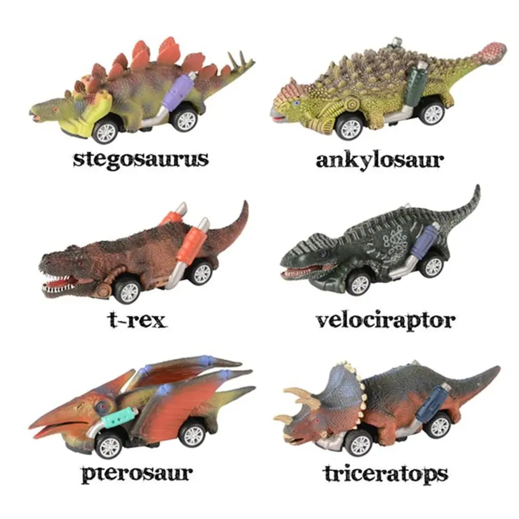 

6 шт./партия с оттяжкой назад, принт машинок и динозавра игрушки: 6-стронние Кубики-пакет с принтом динозавра, Mini Roadster, вечерние свадебные суве...