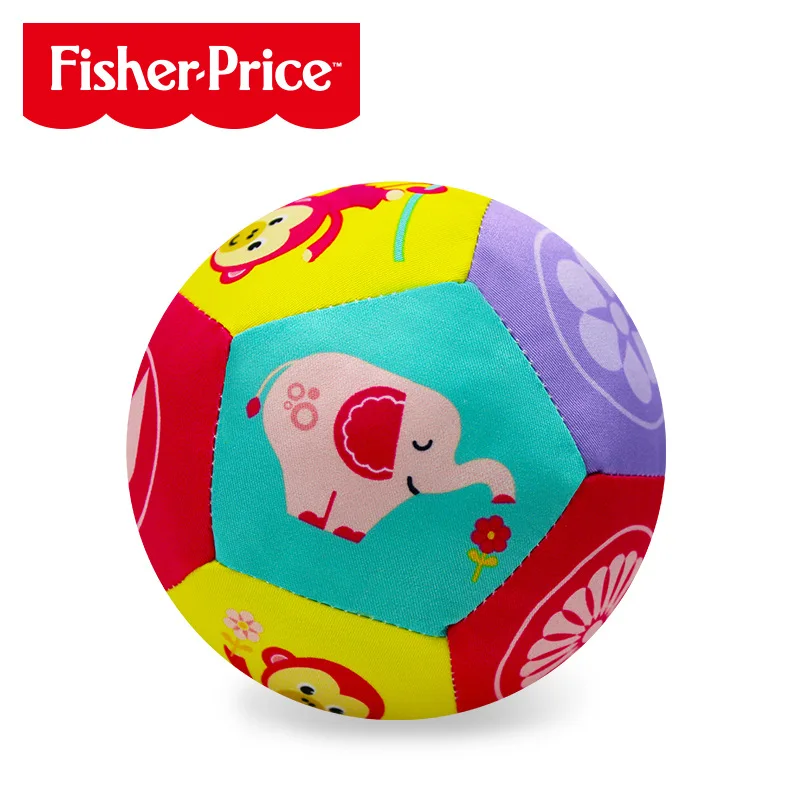 F0856 Fisher Price детская игрушка со звуком погремушка детский когнитивный шар мягкий плюшевый мобильный игрушка детский фитнес-мяч игрушка 0-12 месяцев - Цвет: F0856