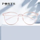 Порты оправа для очков в стиле кошачьи глаза Для женщин, оптические очки для прогрессивные близорукость POF11808