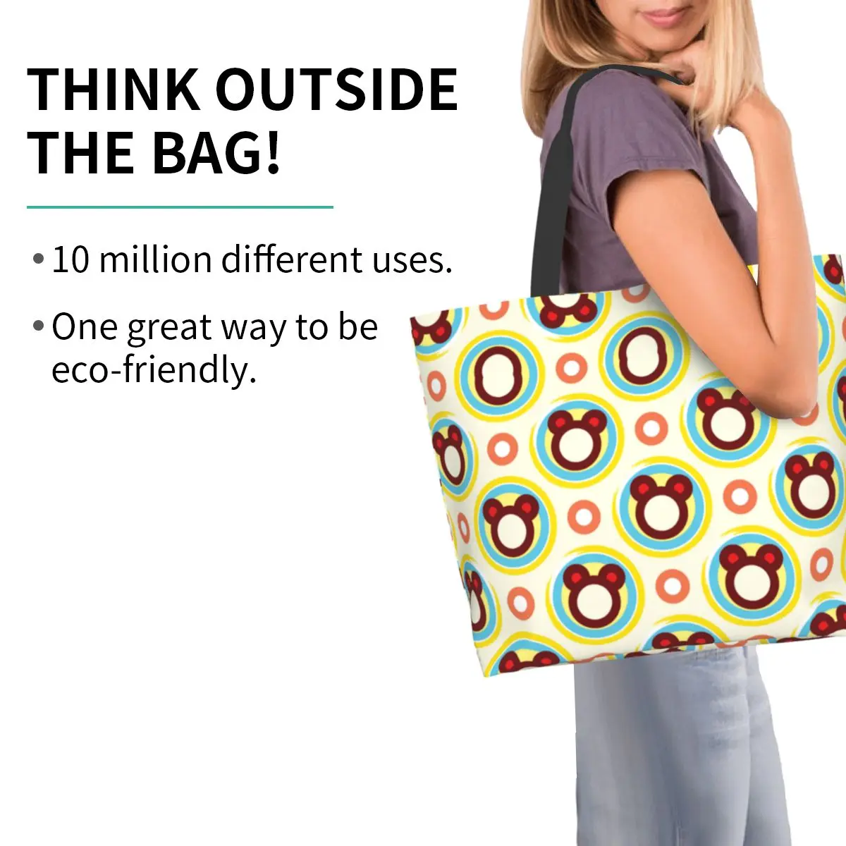 

Женская сумка через плечо с изображением героев мультфильмов