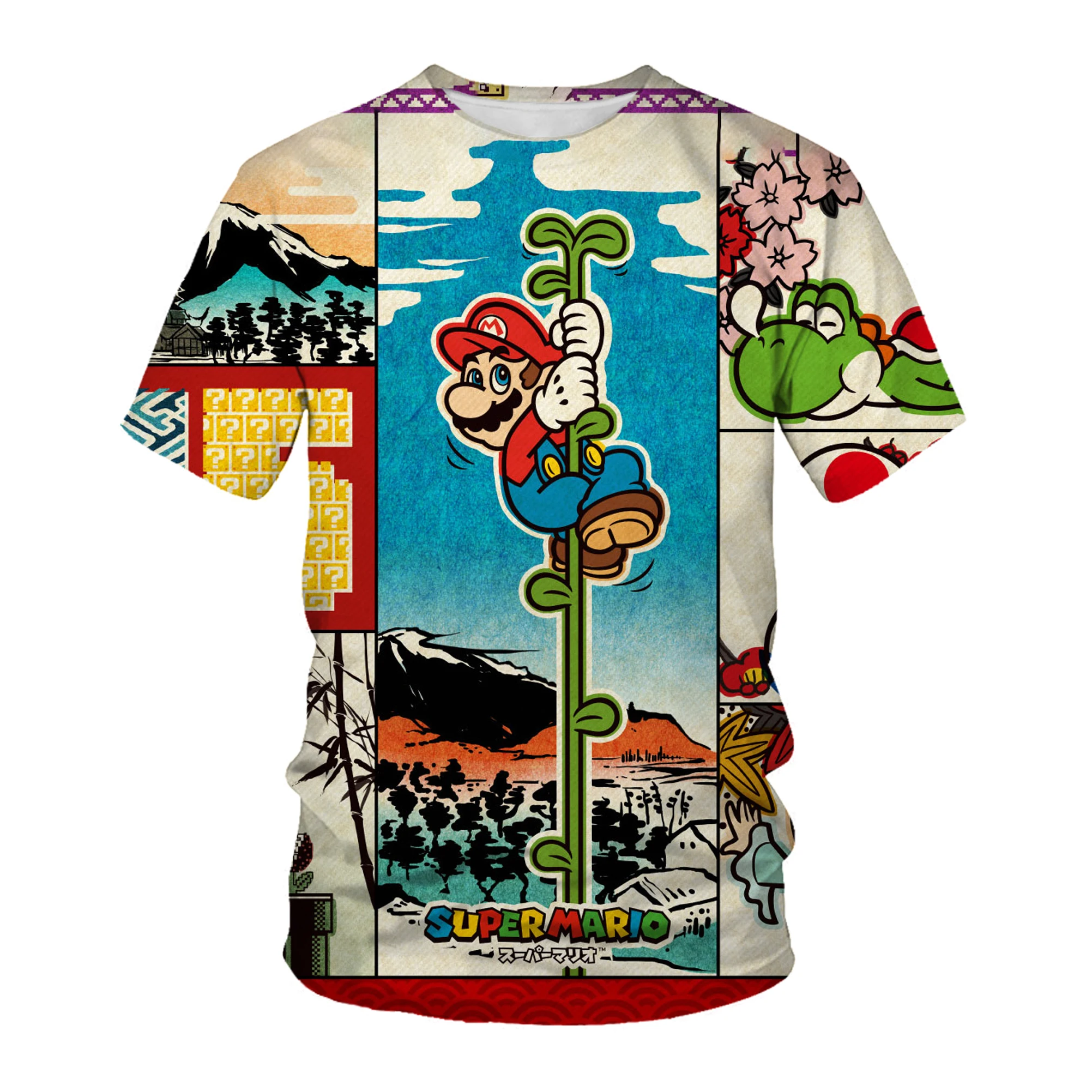 

Japanese anime t-shirt cartoon fashion soft 3D printing shirt 2021 women's t-shirt short-sleeved top round neck men's t-shirt