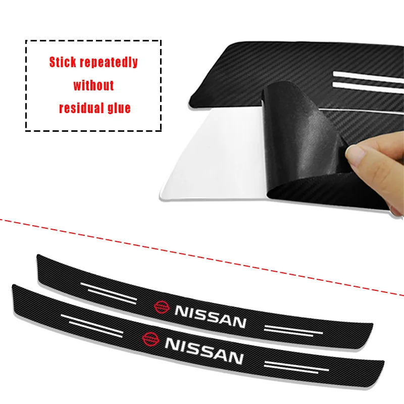 1pcs Carbon Fiber Film Car Trunk Rear Guard Plate Sticker for Nissans Qashqai X J10 J11 Trail Tiida Juke Auto Accessories | Автомобили и