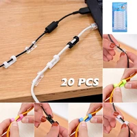 cable organizer clips cable management desktop workstation abs wire manager cord holder usb charging data line storage winder