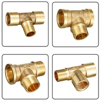 12 bsp female male tee 3 ways splitter brass pipe fitting connector coupling dn15 home garden for water gas oil adapter