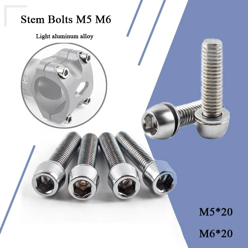 4 шт гарнитура стволовых Кепки винт Сверхлегкий нержавеющая Велосипедное