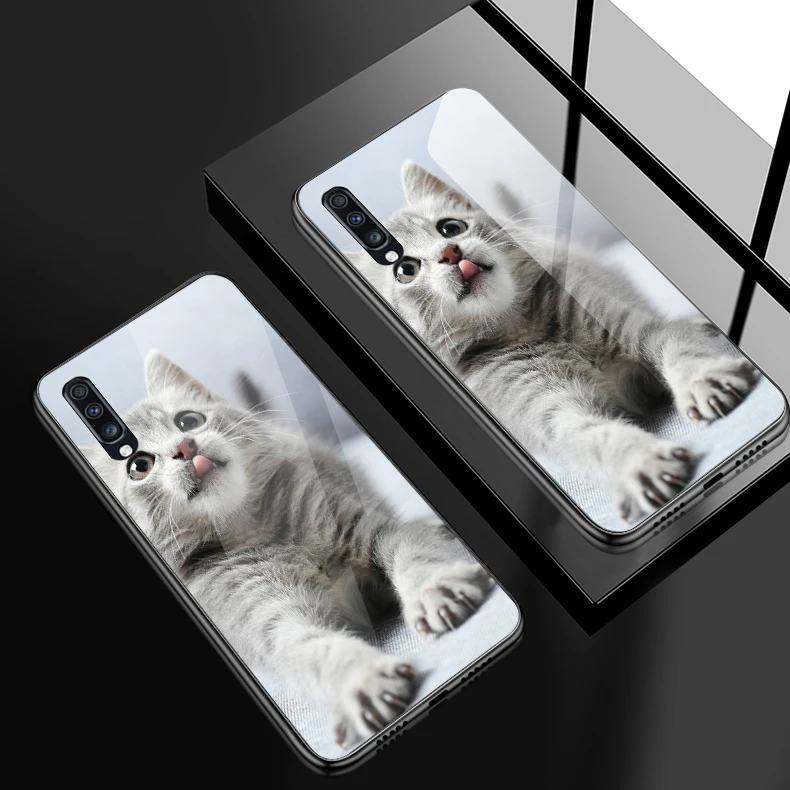 H134 Для samsung Galaxy A10 A20 A30 A40 A50 A70 A80 A90 A6S A8S закаленное Стекло крышка J4Plus M10 M20 M30 Note9 противоударный чехол для телефона - Цвет: H134