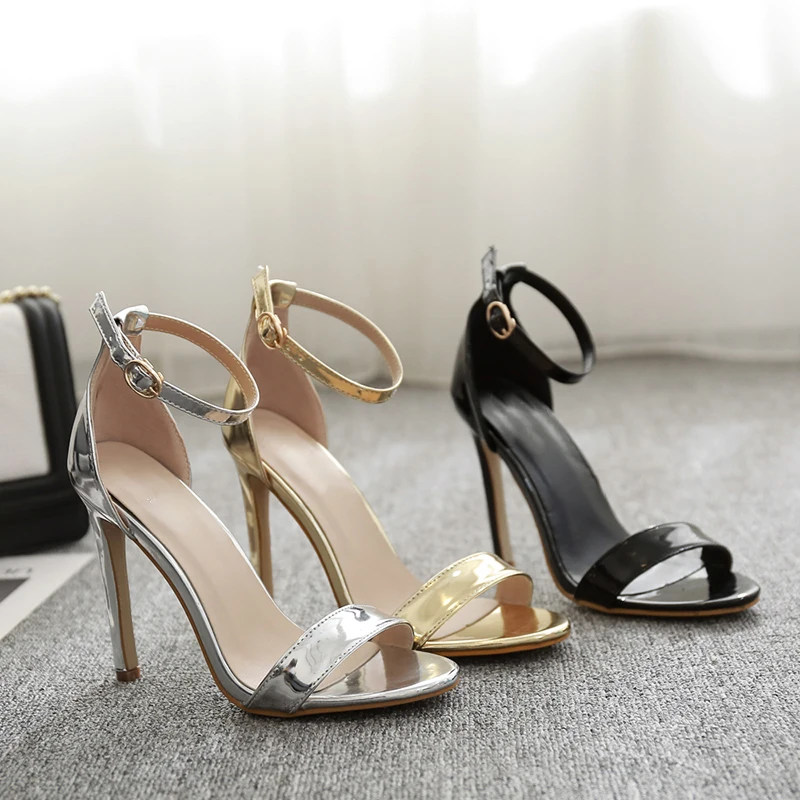 

WETKISS Women Sandals Strappy Sandals Ankle Strap Buckle Sandals Open Toe Female Classic Sexy Night Bar Party Shoes Big Size 43