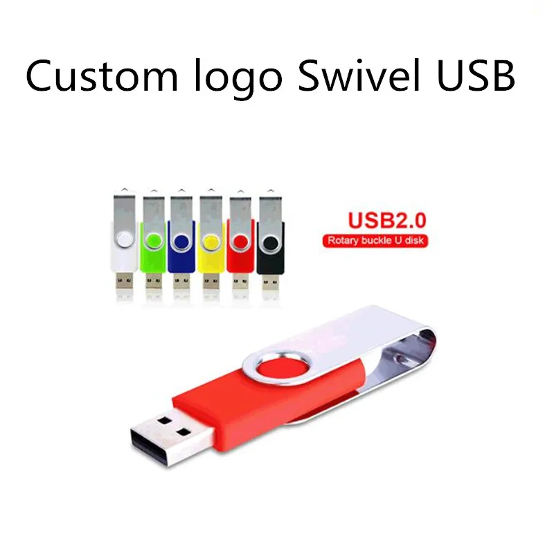Изготовленный на заказ металлические поворотные красочные usb 2 0 флеш накопитель