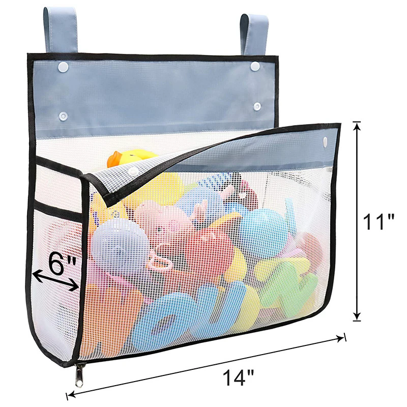 

Large Capacity Kids Bath Toys Storage Bags Mesh Net Bathroom Organizer For Water Toys Wide Open Design Sand Toys Storage Net Bag