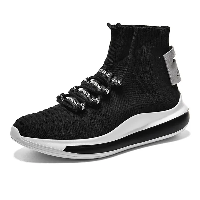 9800 Black VSIOVRY/сезон весна-осень; модные носки; кроссовки; Мужская обувь; обувь для папы; мужские вязаные дышащие Прогулочные кроссовки; нескользящие красовки - Цвет: 9800 Black
