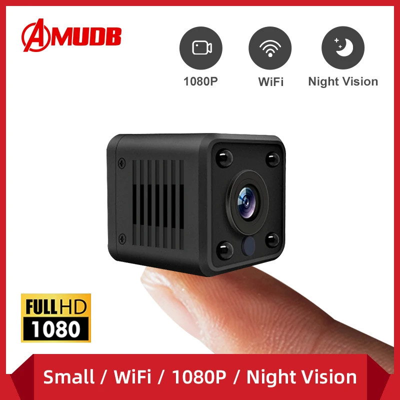 Мини камера видеонаблюдения AMUDB 1080P Wi Fi 1080p|Камеры видеонаблюдения| |