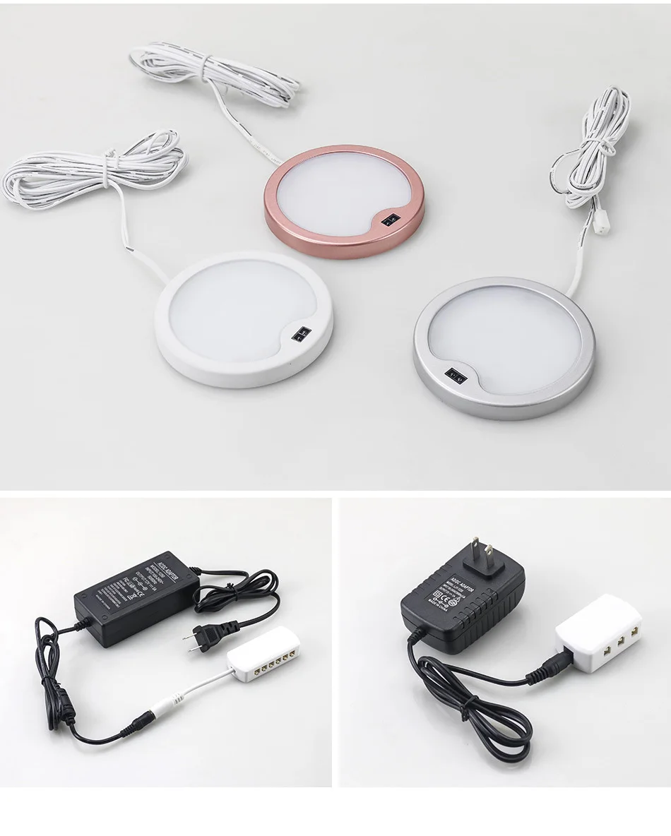 3W Motion Sensor 12V LED Light Puck Lamp Kitchen Under Cabinet Light Wardrobe Cupboard Closet PIR Night Lighting