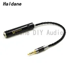 Посеребренный Hi-Fi 7N Кабель-адаптер с 3,5 мм TRRS со сбалансированным штекером на 14 6,35 мм TRS 3-полюсный Женский аудиокабель с разъемом 3,5 на 6,5