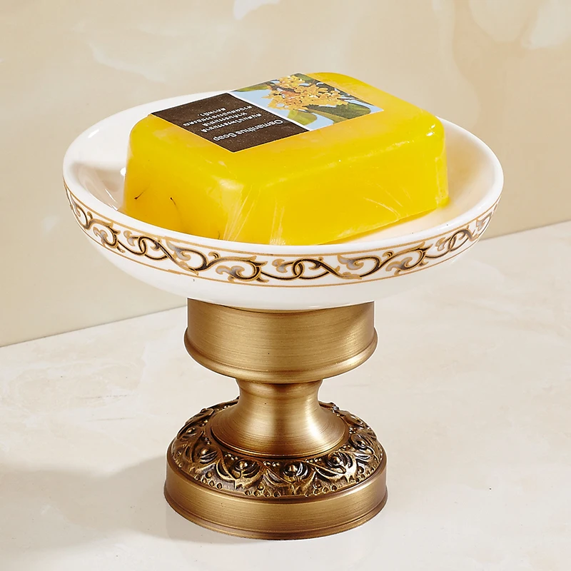 Латунная тарелка для мыла старая керамическая кронштейн аксессуары ванной