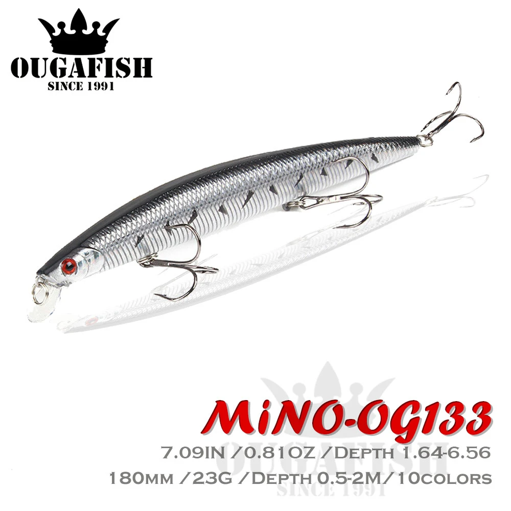

Winter Minnow Fishing Lure Weights18.5cm/23g Sea Bass Crankbaits Lures Articulos De Pesca Saltwater Fishing Accessoires 2021