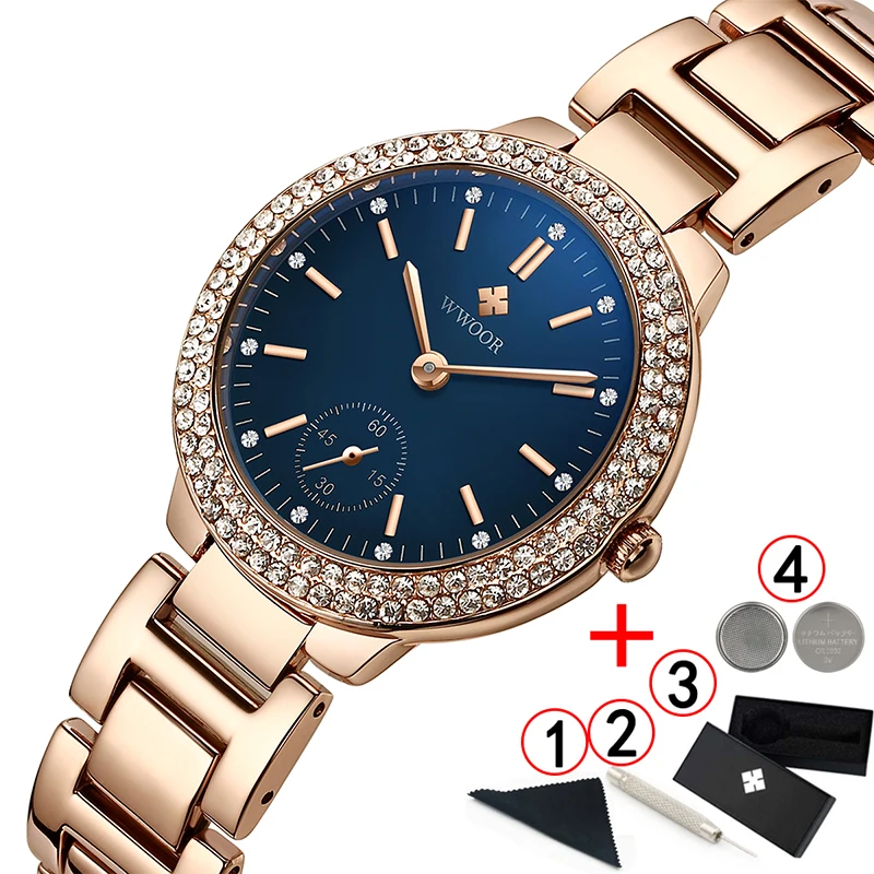 Женские часы 2019 золотые Роскошные брендовые бриллиантовые Кварцевые женские