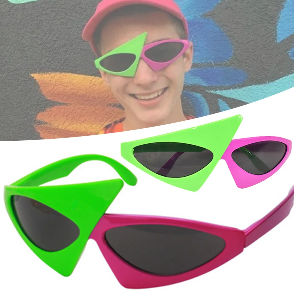 Roy Purdy стиль хип хоп Асимметричные треугольные очки Новинка Зеленый Розовый