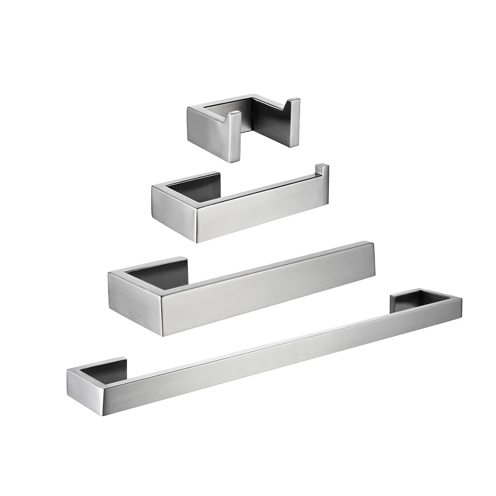 Toilet Paper Holder Towel Hooks Bathroom Accessories Kit Bar Stainless Steel Bedroom Metal Mounting Kitchen Bath Hardware Sets