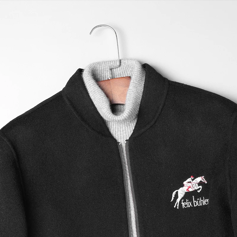 DK New 50% Wool Clothng Men Black Fashion Woolen Jackets Autumn Boy Baseball Collar Coats | Мужская одежда