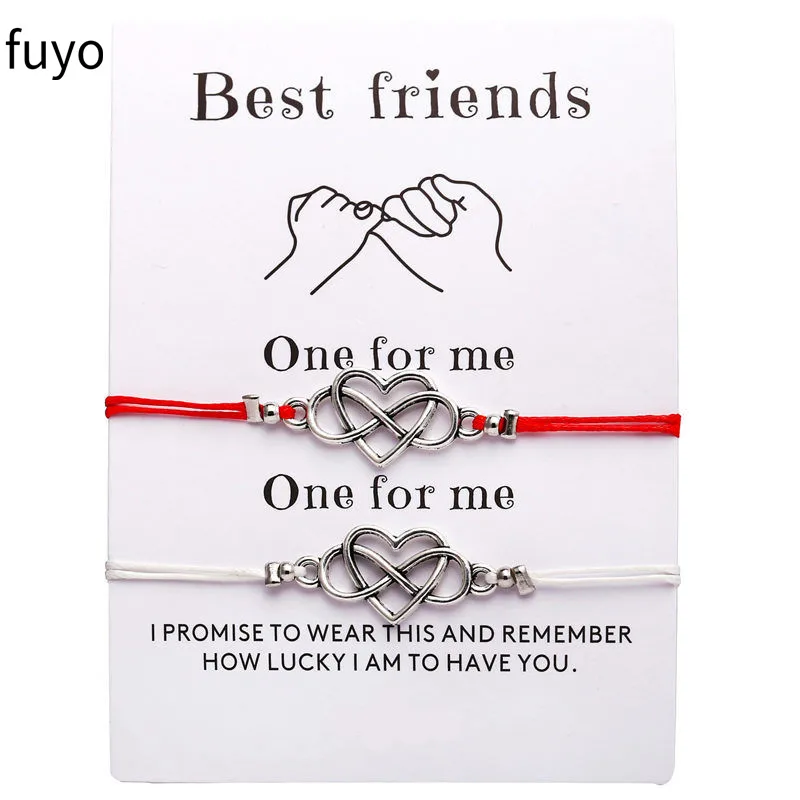 2 шт./компл. модные Парные браслеты в форме сердца набор для женщин и мужчин