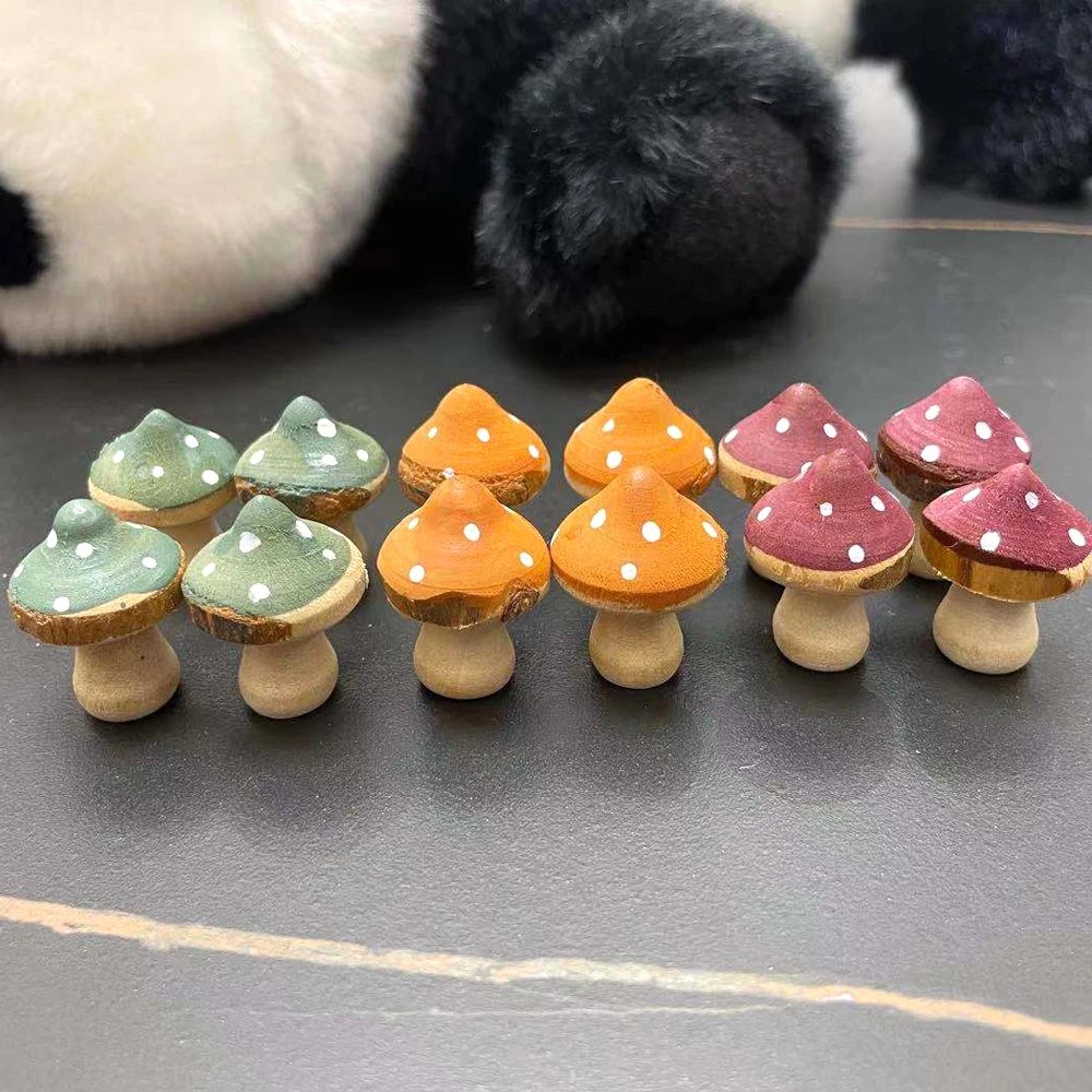 Деревянные грибы 12 шт. сказочные садовые украшения для дома сделай сам