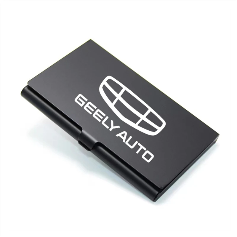 

Creative Business Card Case Stainless Steel Aluminum Metal Box Credit ID Wallet Card Holder For Geely emgrand ec7 ec8 ck atlas