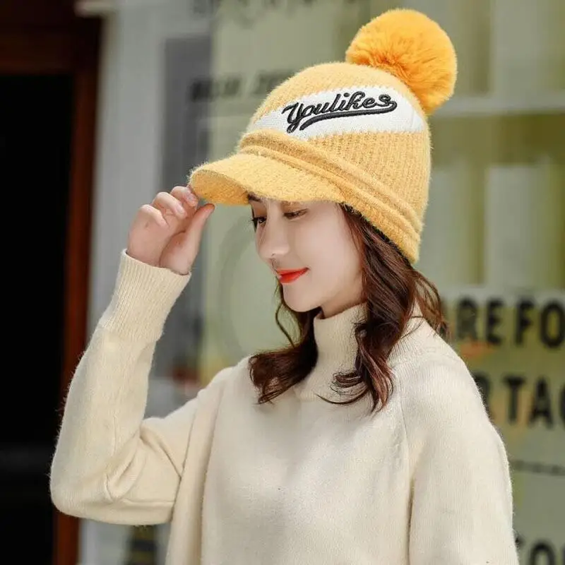 Шапки Skullies, зимняя шапка, комплект, шарф для девочек, шапки Gorras, вязаная шапка, женская теплая шапка, шапки для женщин, шапочки, шапки