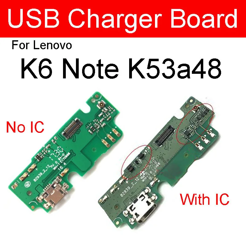 Плата порта USB для зарядки Lenovo K6 Note K6Note K53a48 разъем зарядного устройства с
