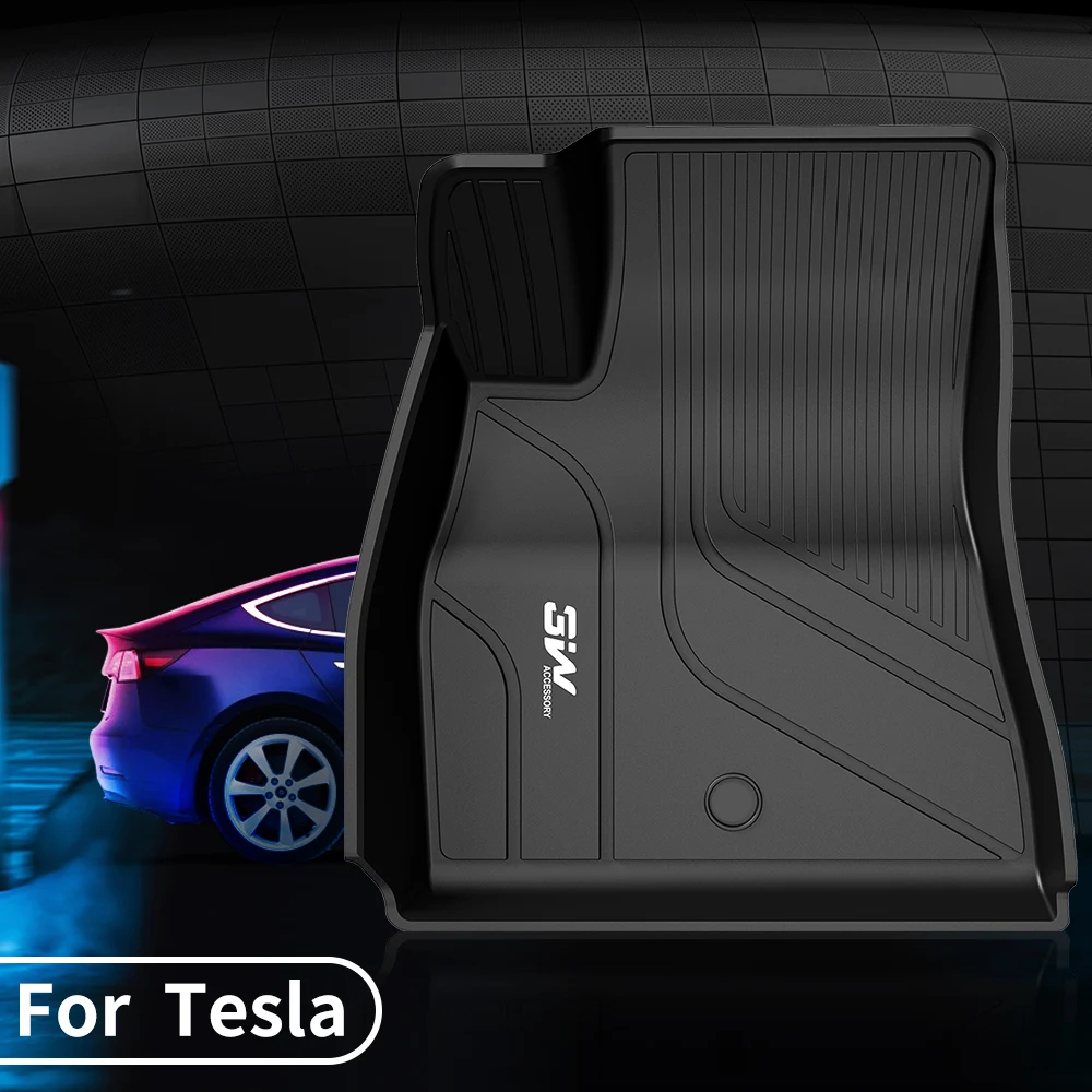 

Коврики для автомобиля Tesla, 3 Вт, полностью из ТПЭ, износостойкие, с противоскользящим покрытием