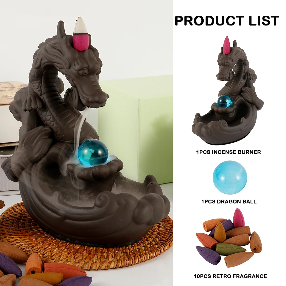 Ароматическая горелка с обратным потоком керамический дымный водопад держатель