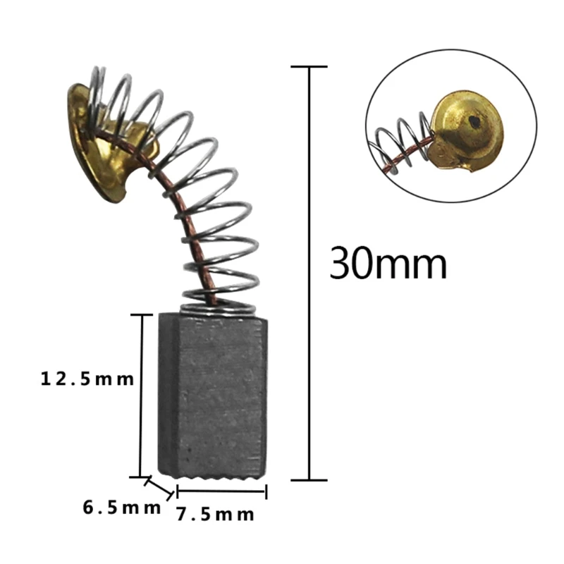 

Poular Black Carbon Brushes Compatible with Motors, Grinders, Polisher Necessary Accessories for Electrical Equipment