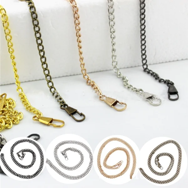 DIY Длинные 120 см металлические Сменные Ручки цепи Кроссбоди ремешки на плечо для