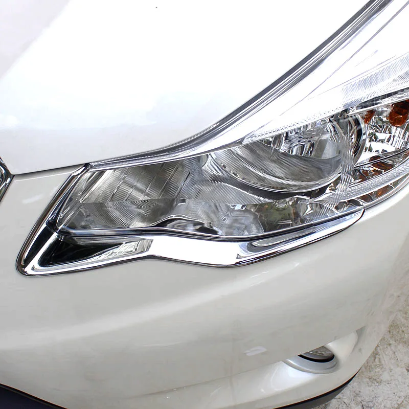 Для Subaru XV Crosstrek 2012 2013 2014 2015 спереди головной светильник лампы век хромированной