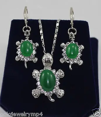 Бесплатная доставка&gt евреи elry зеленого нефрита серьги с изображением Черепахи