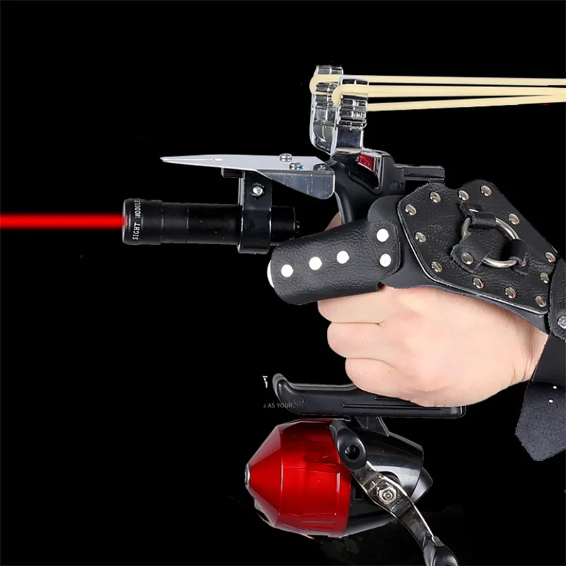 

High power shooting hunting slingshot powerful catapult high-end rubber band foldable wrist hunting slingshot 2020